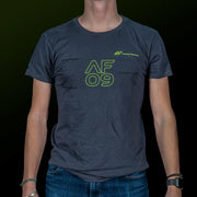 T-Shirt Racing Grigia con Logo - AF09
