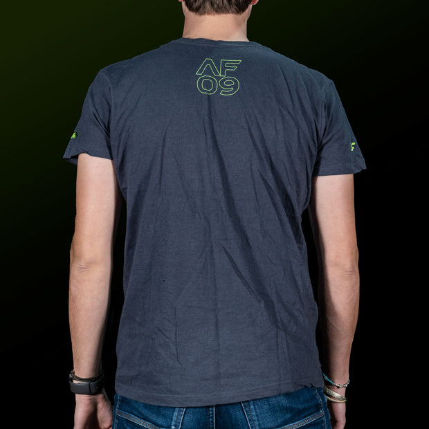 T-Shirt Racing Grigia con Logo - AF09