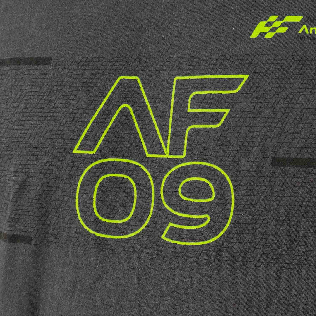 T-Shirt Racing Grigia con Logo - AF09